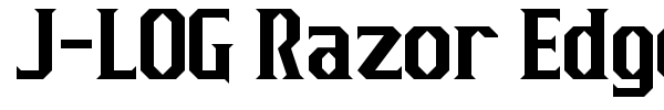 J-LOG Razor Edge font preview